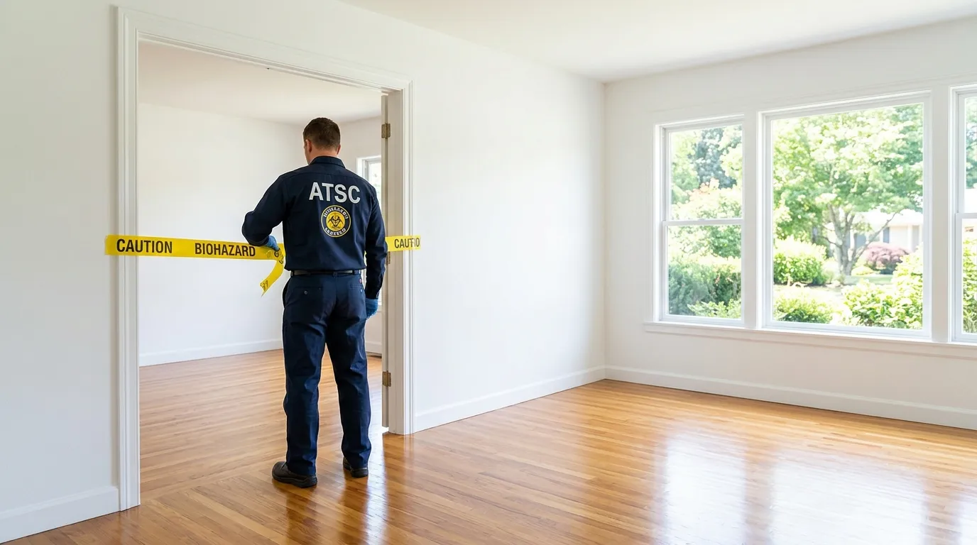 Certified biohazard cleanup crew performing Decomposition Cleanup in Leisure City